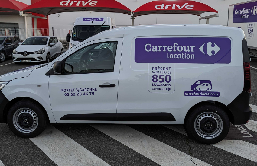 Flocage véhicule Carrefour Location